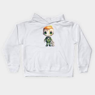 Watercolor st patricks Day Doll Kids Hoodie